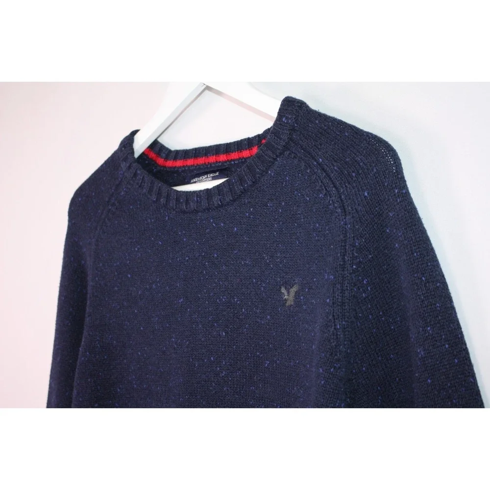 American Eagle Outfitters Sweater Large Elbow Patch Athletic Fit Mens Pullover